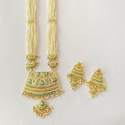 Firoza Gold Plated Jadau Rani Haar
