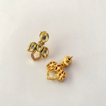 Gold Plated Kundan Necklace Set
