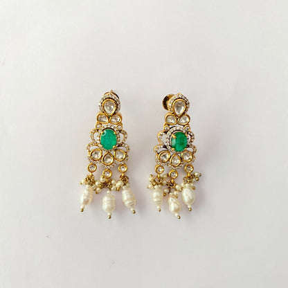 Kundan Green Moissanite Choker Set