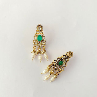 Kundan Green Moissanite Choker Set