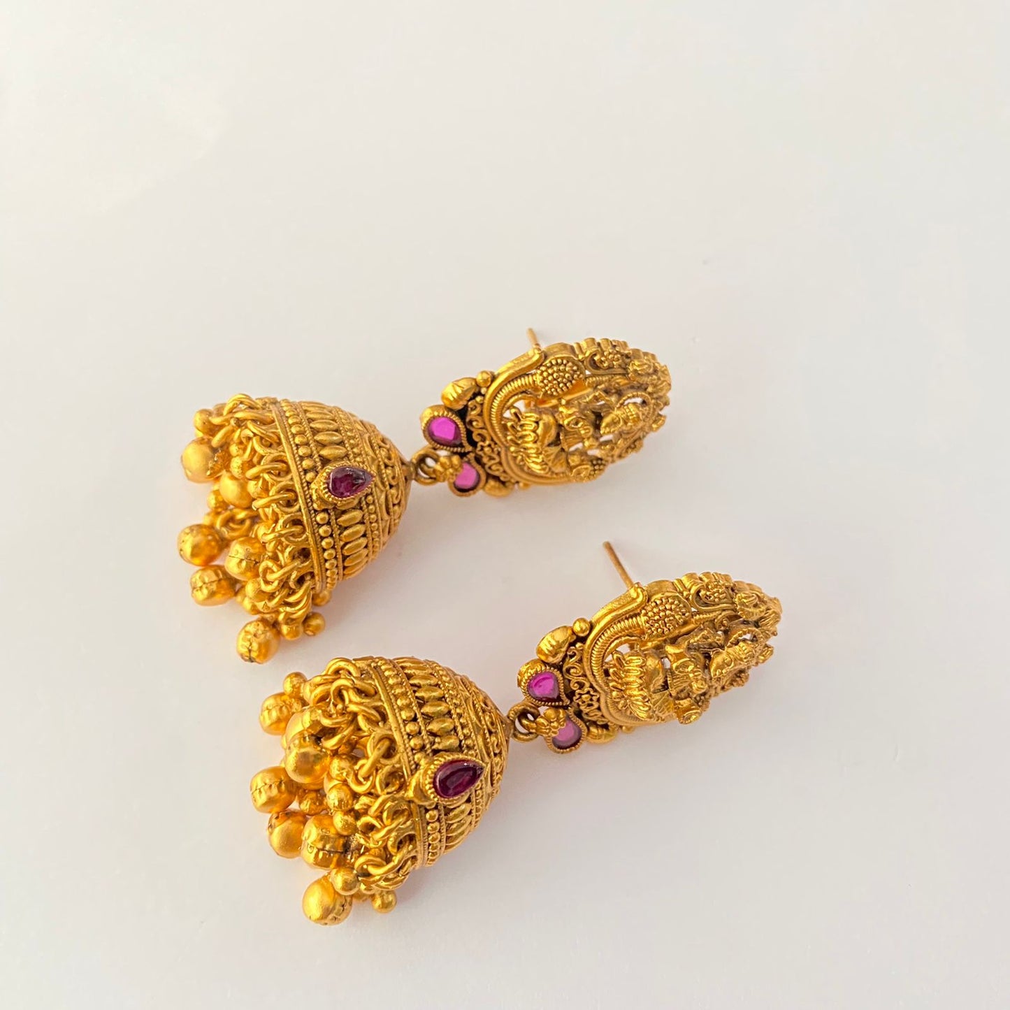 Gold Plated Laxmi Temple Necklace Set