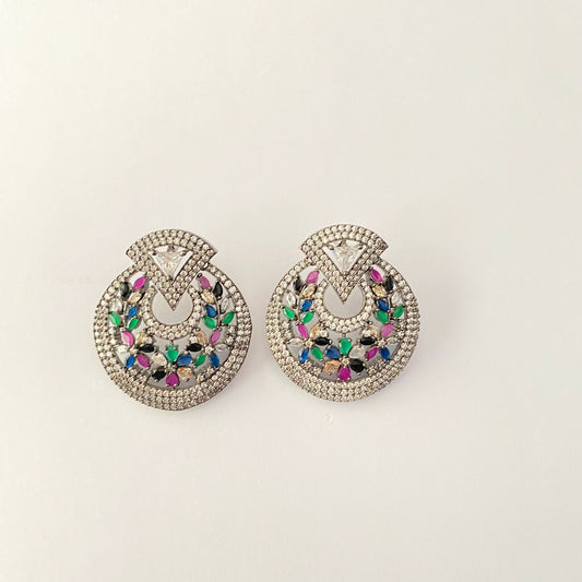 Multi Stone  victorian polishing earring