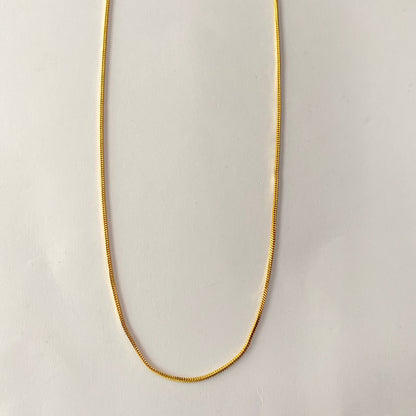 Gold Plated Sleek Plain Chain