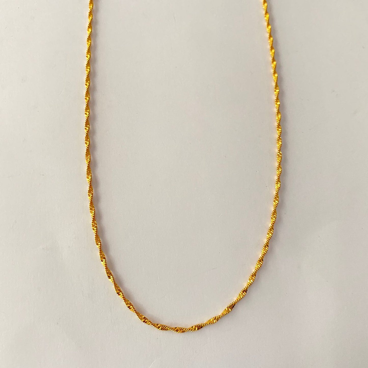 Gold Plated Sleek Long Chain