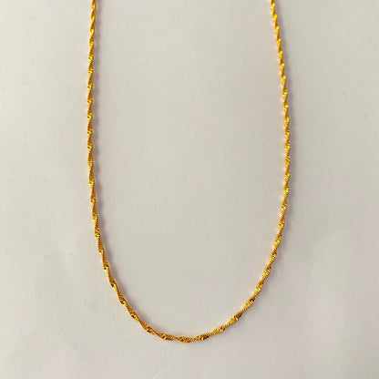 Gold Plated Sleek Long Chain