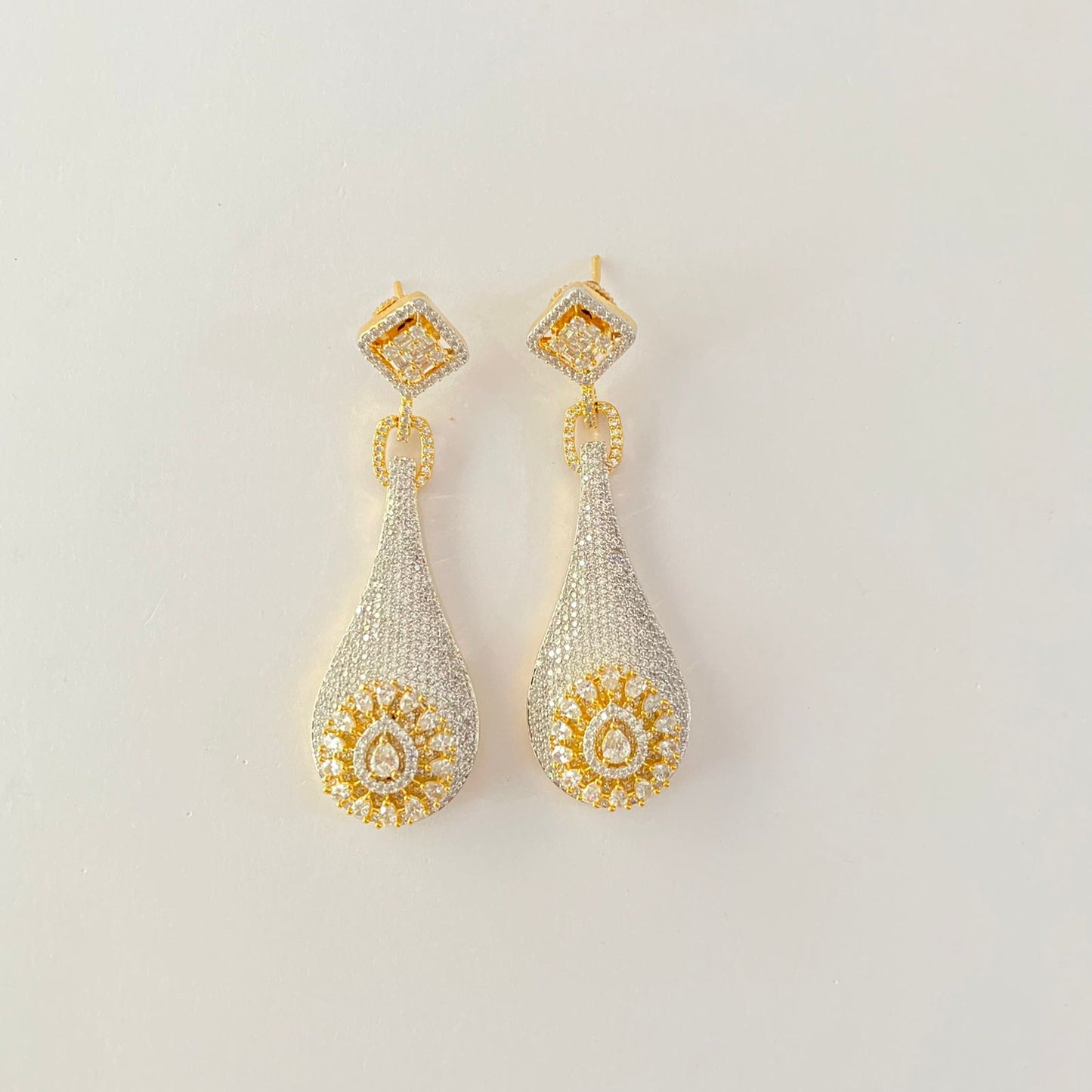 Stylish A.D Stone Long Dangler Earring