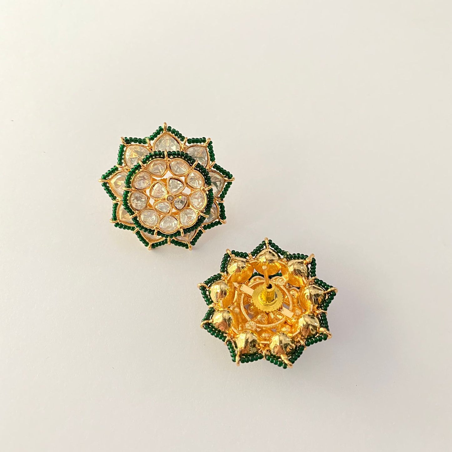 Moissanite Green Stud