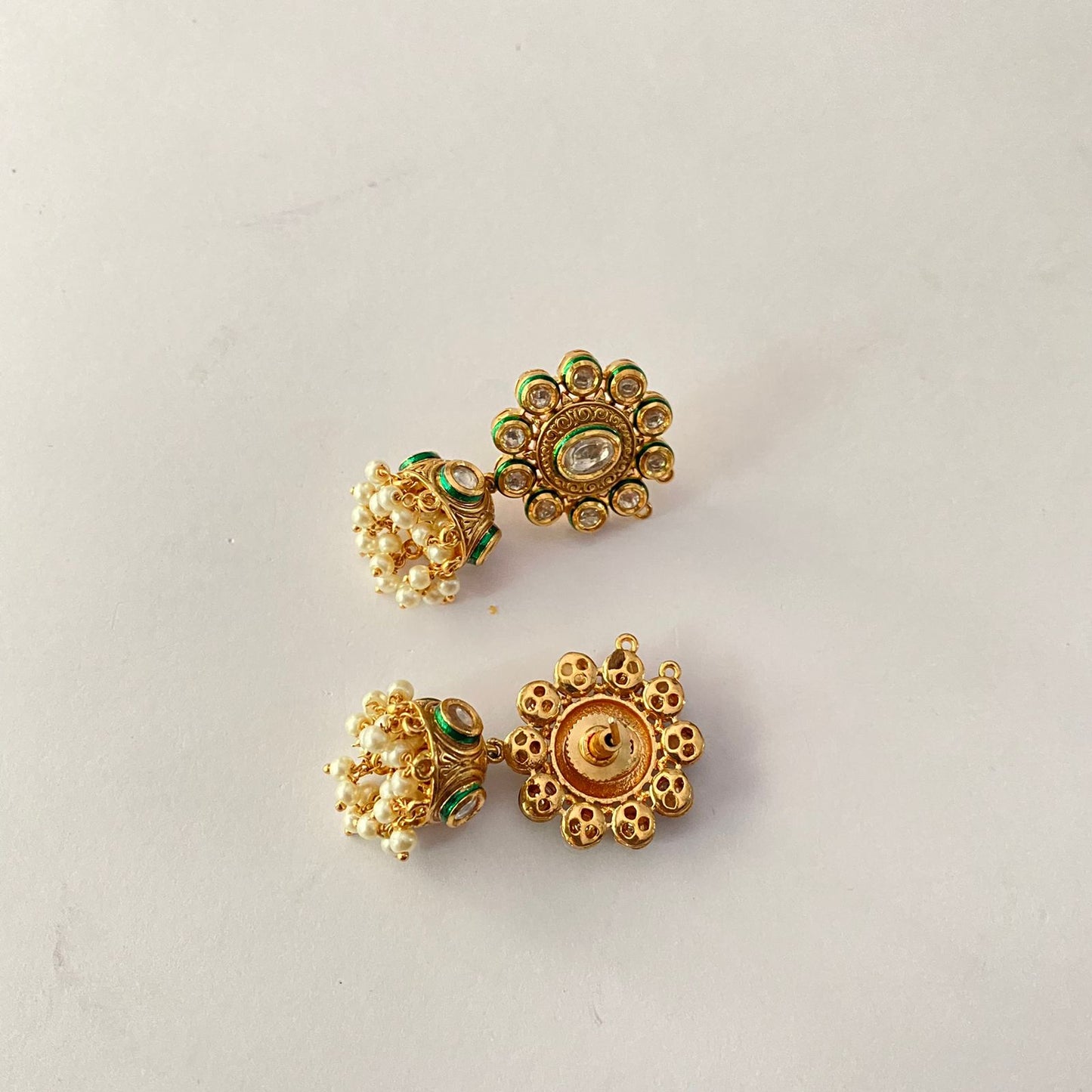 Gold Plated Kundan Jhumka