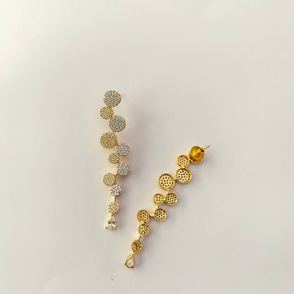 Leaf Design Gold & Silver Plated Earring
