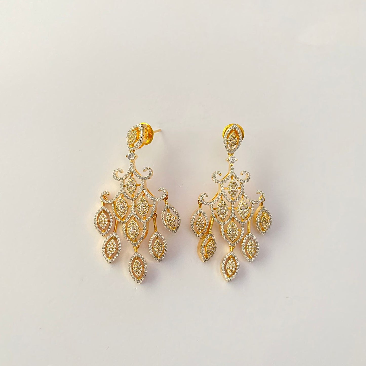 Gold Plated New Design Diamond Earring
