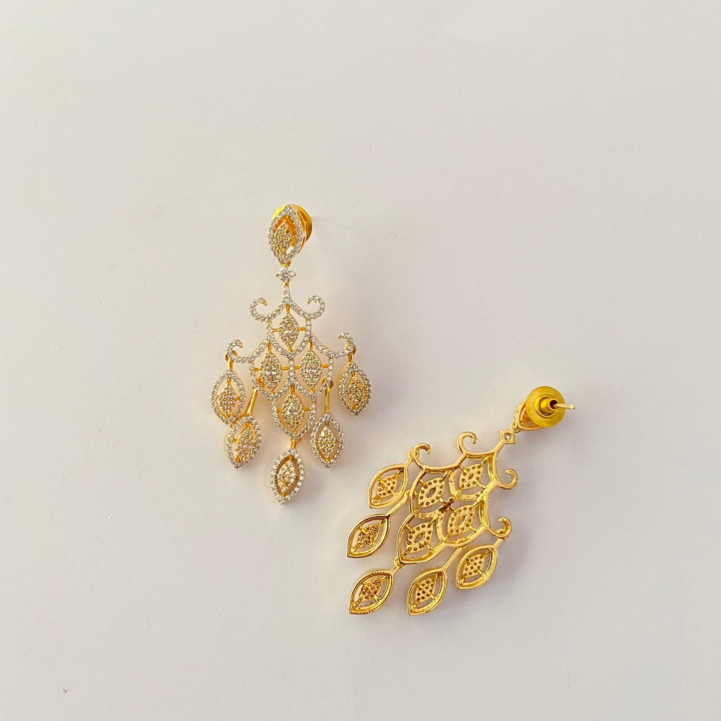 Gold Plated New Design Diamond Earring