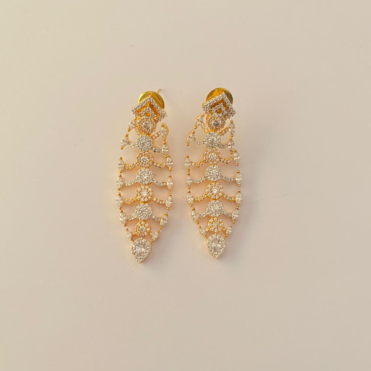 A.D Gold Plated  Dangler earring