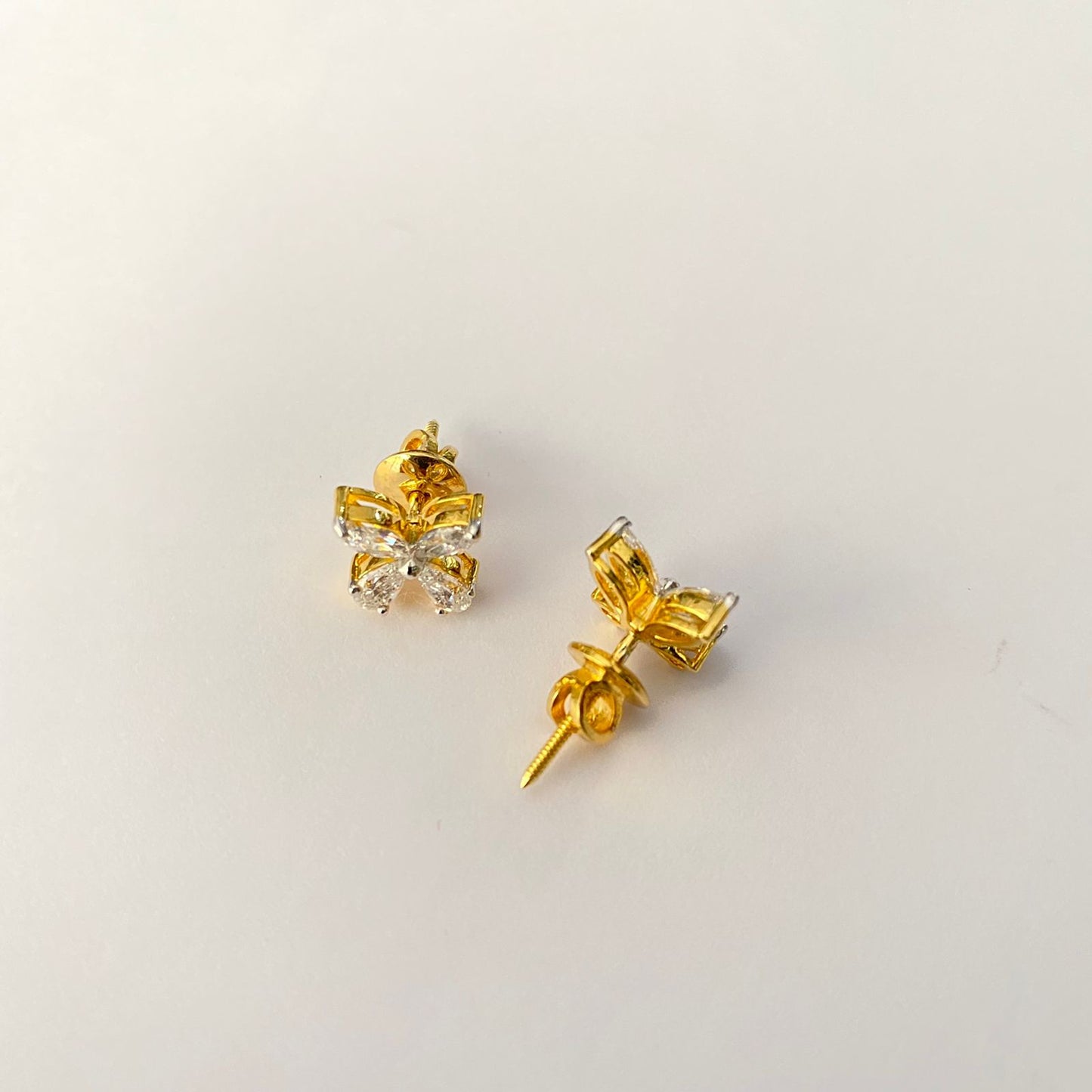 Pure Silver 92.5 Gold Polish Stud