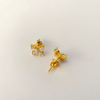 Pure Silver 92.5 Gold Polish Stud