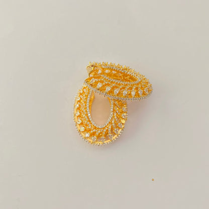 Stylish A.D Gold Plated  Hoop Earring