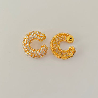 A.D Stone Gold Plated   Earring
