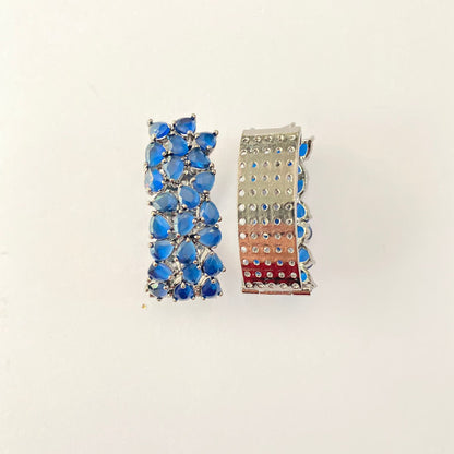 Blue Stone A.D Victorian Hoop Earring