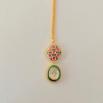 Gold Plated Kundan Mangtika New Design