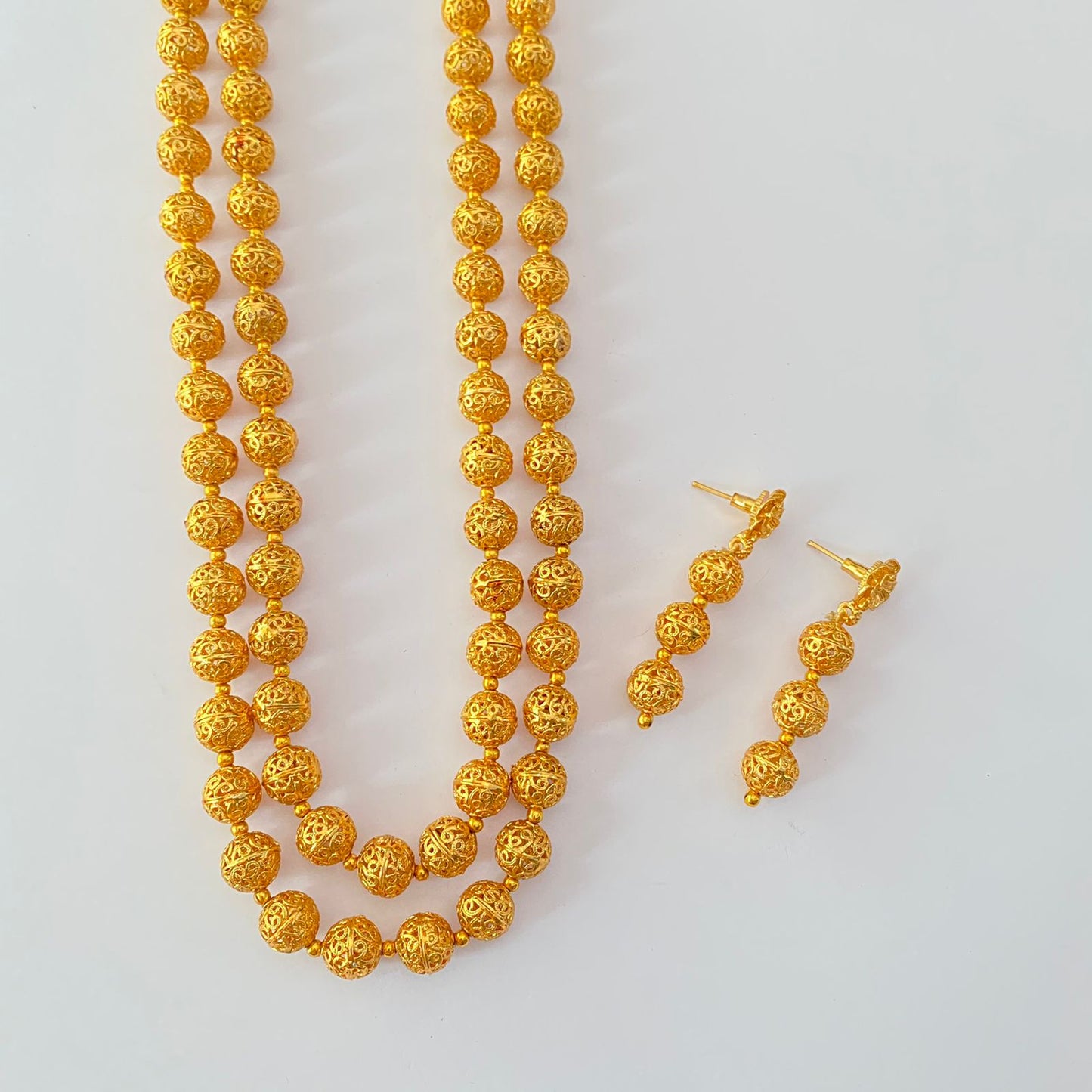Gold Plated Matar Mala Set