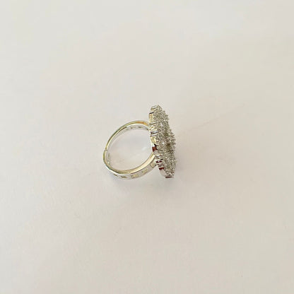 Diamond Silver Plated Ring