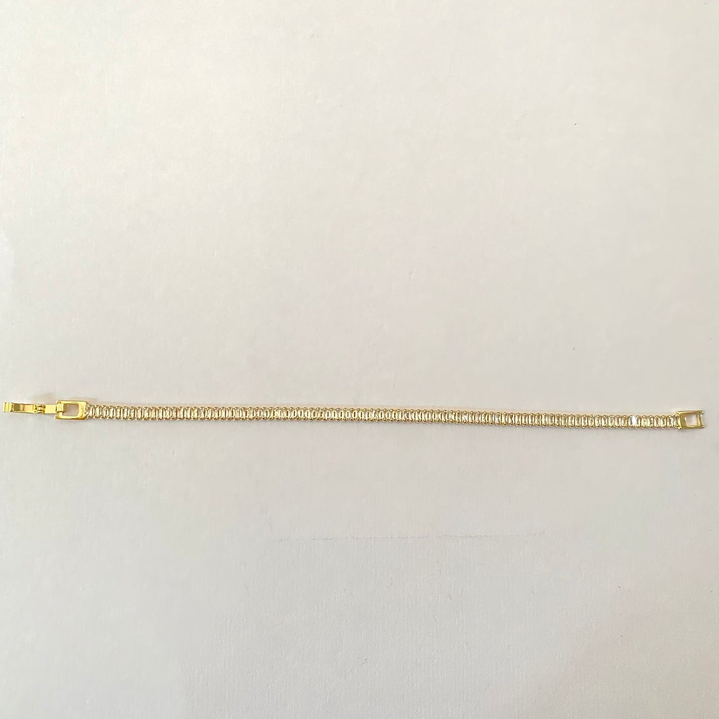Gold Plated Sleek Tennis Bracelet