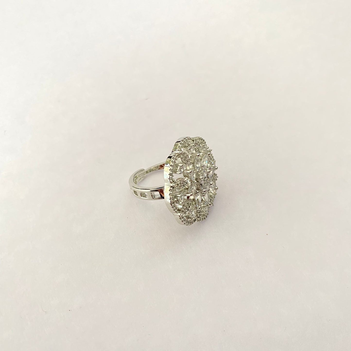 Silver Plated Diamond Ring