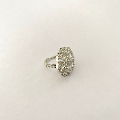 Silver Plated Diamond Ring