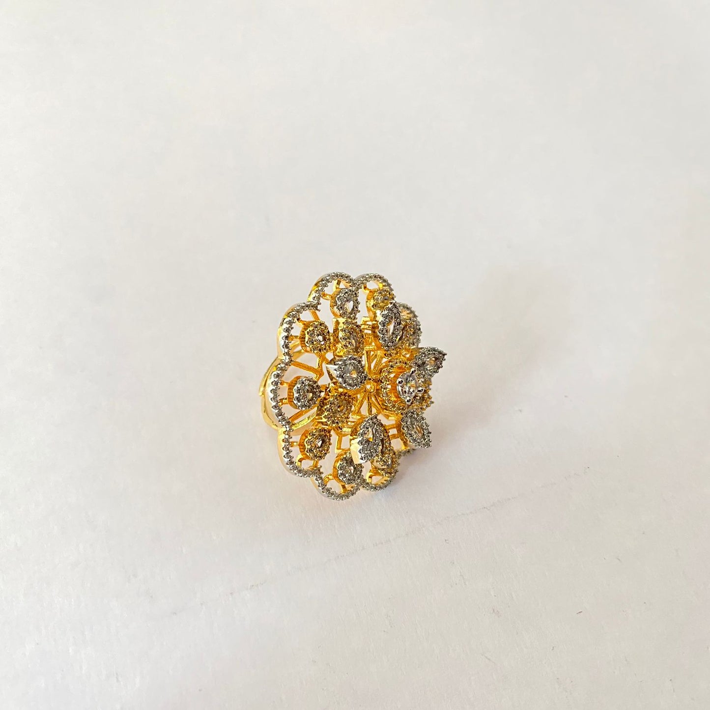 Gold Plated Diamond Ring