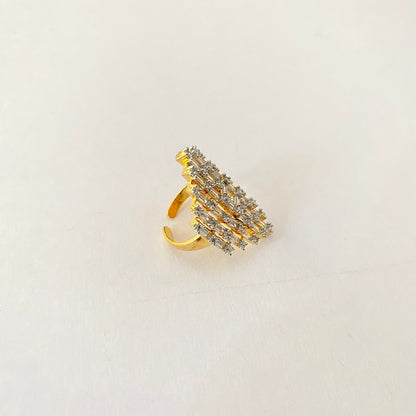 Diamond Gold Plated Ring.