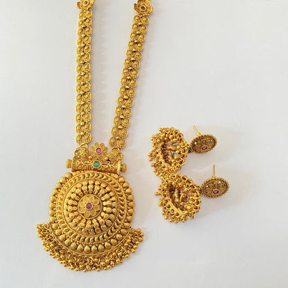 Gold Plated Long Necklace Set