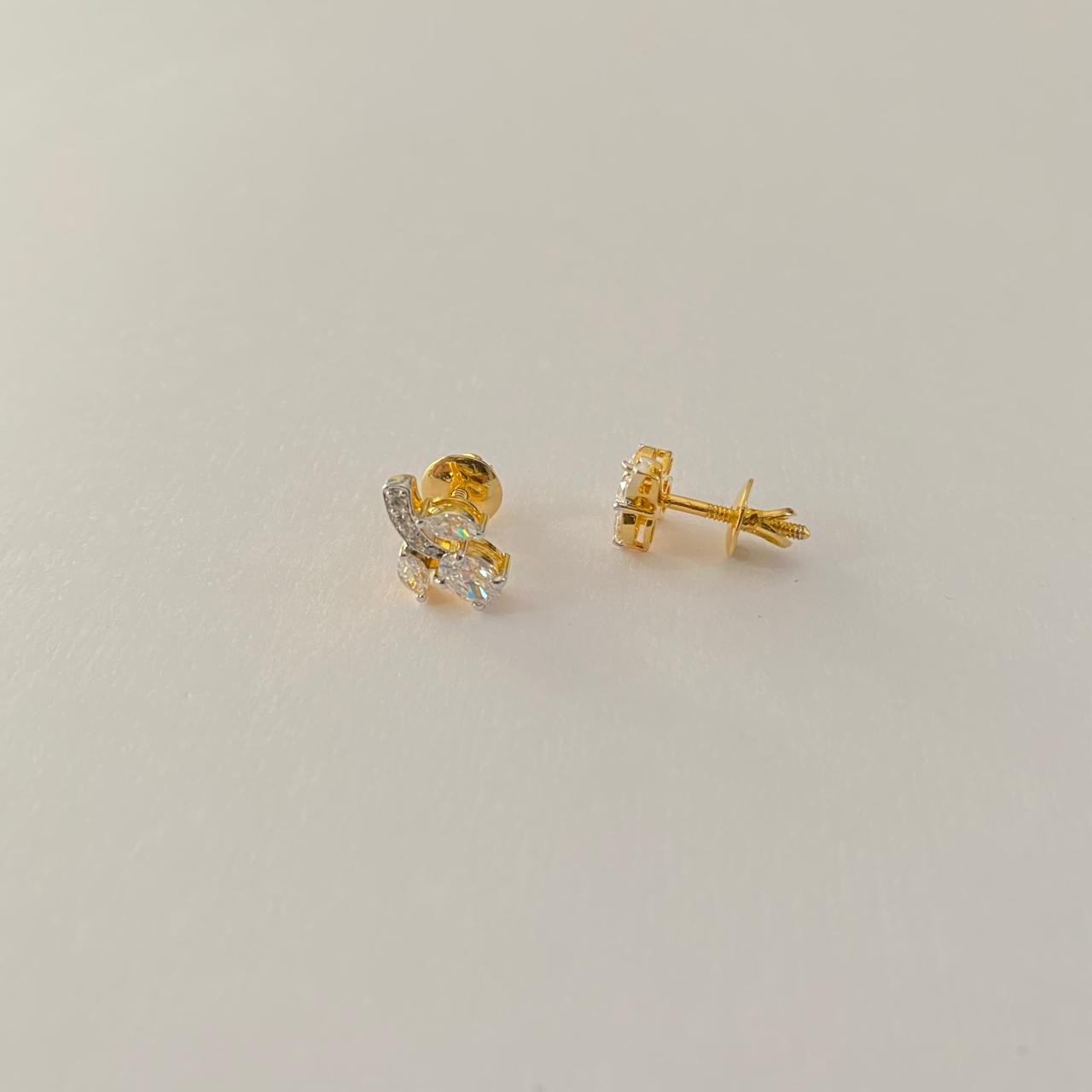 Gold Plated Pure Silver 92.5 Earring