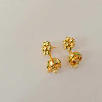 Polki Kundan Gold plated Jhumka Earring
