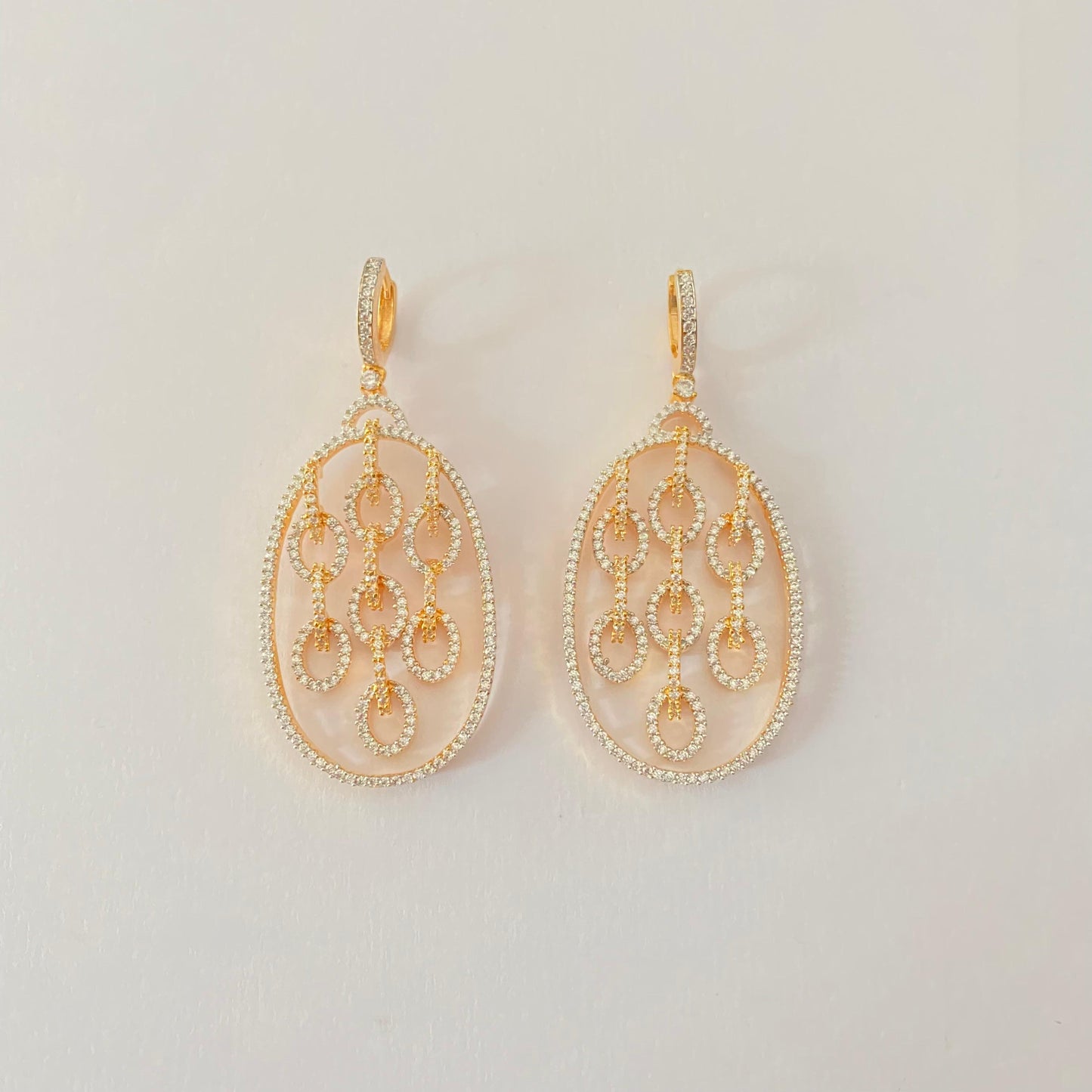 A.D Gold Plated Latest Design Earring