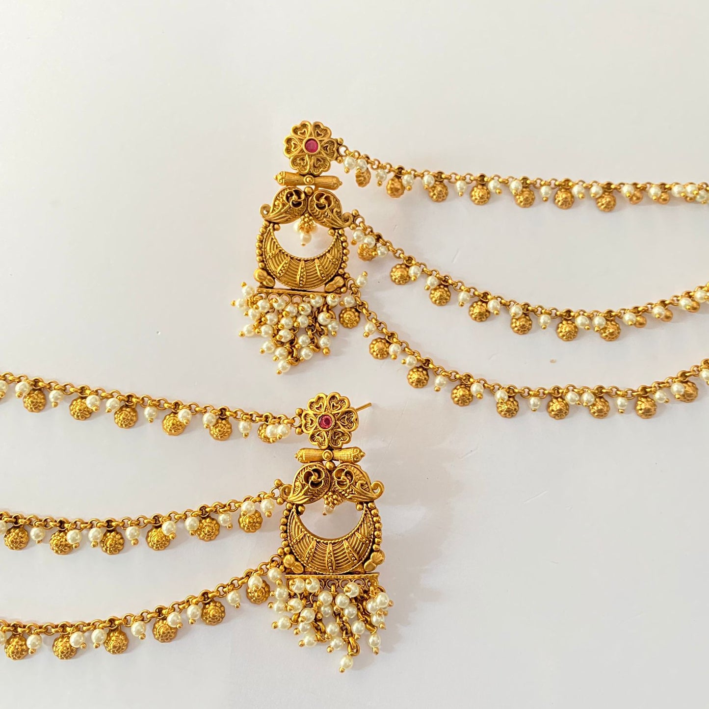 Gold Plated Kaan Chain Earring