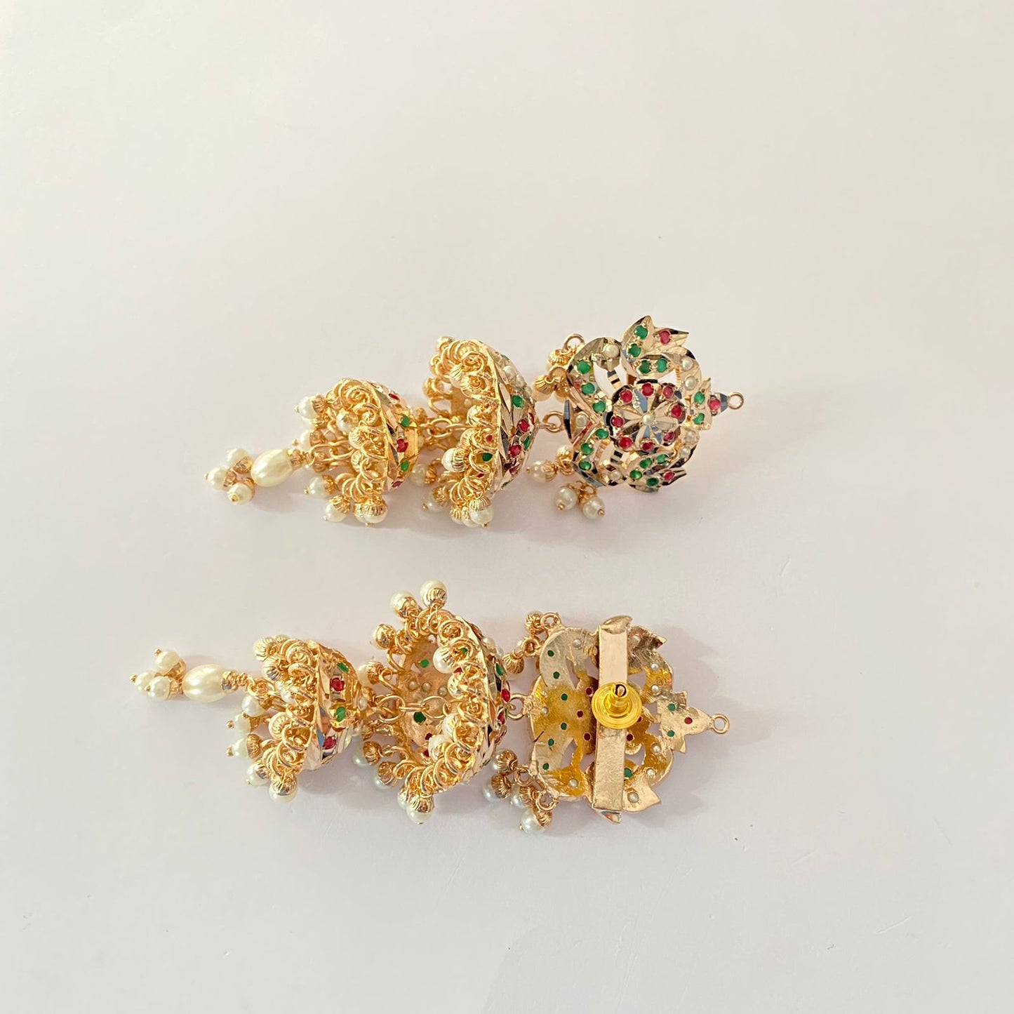 Ruby & Green Jadau Jhumka