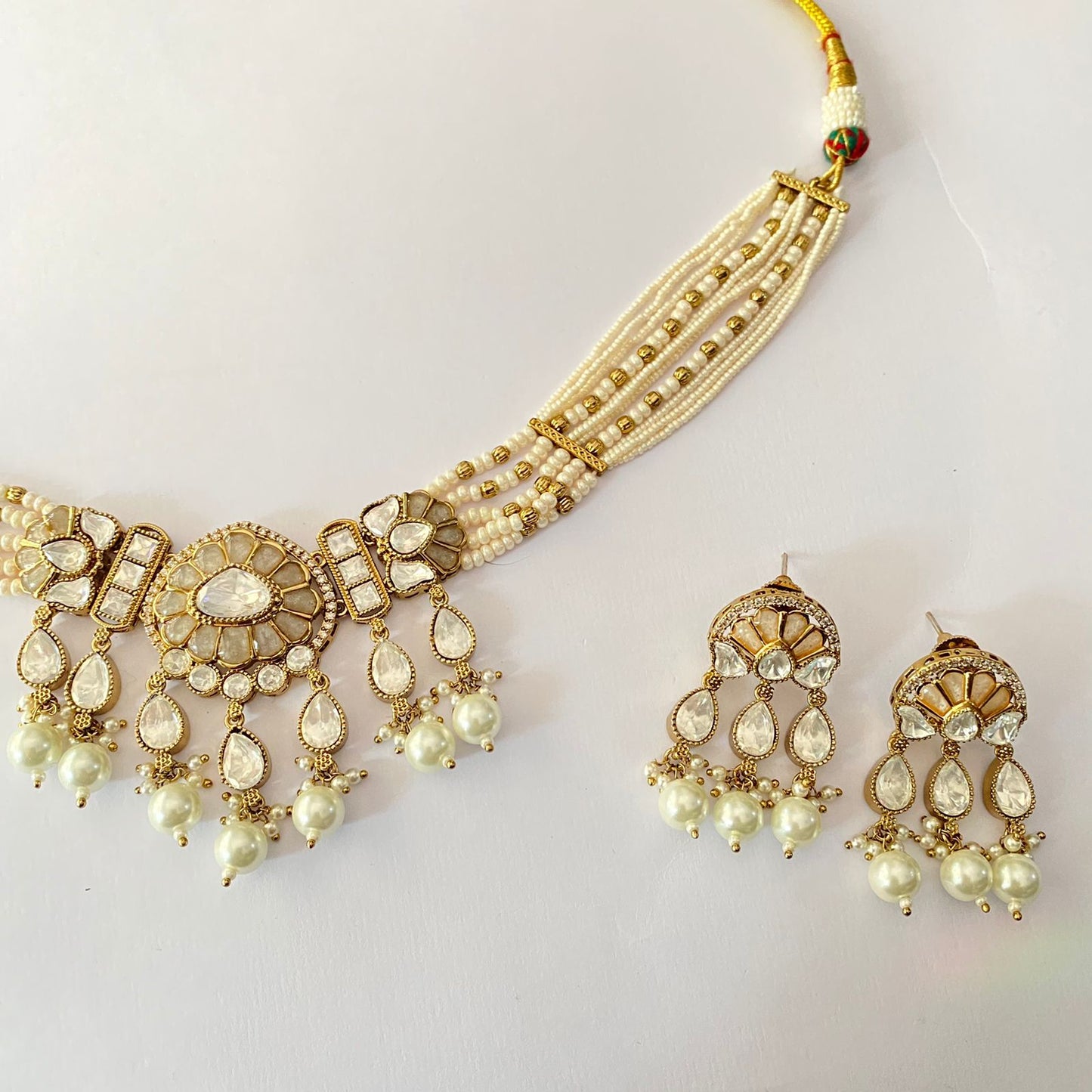 White Pearl Choker Set