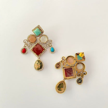 Antique Gold Multi Earring