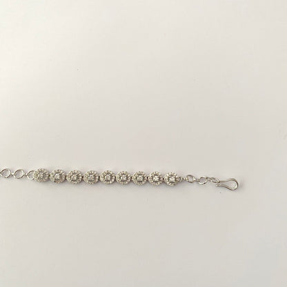 Diamond Silver Plated Bracelet