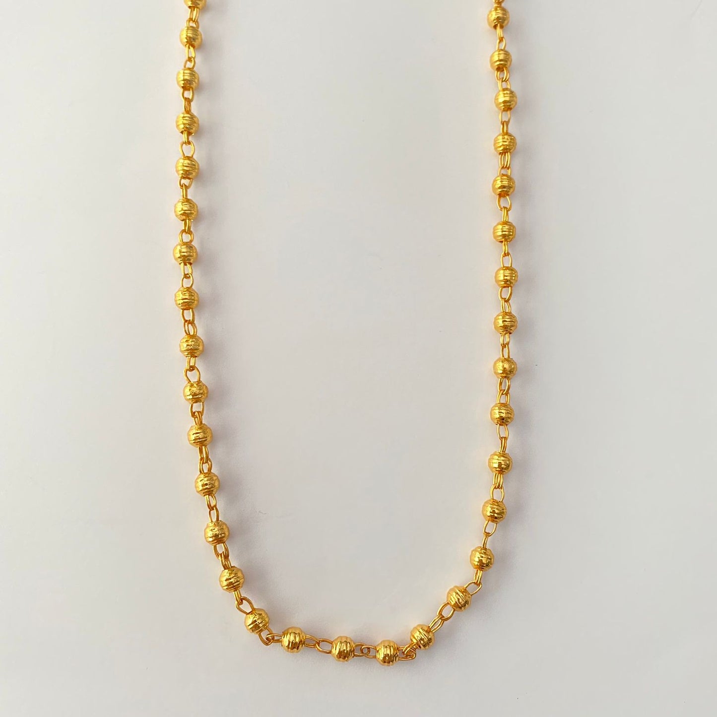 Gold Plated Small Matar Mala Chain