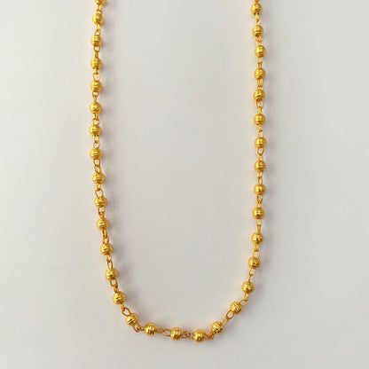 Gold Plated Small Matar Mala Chain