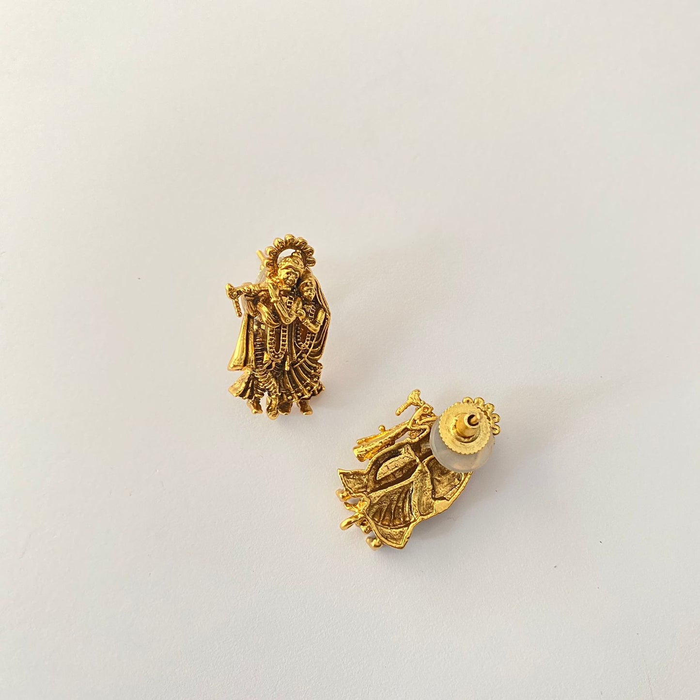 Gold Plated Radha krishn Stud