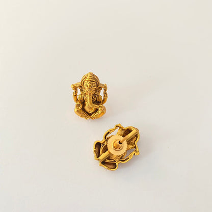 Gold Plated Ganish ji Stud
