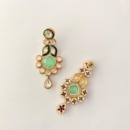 Kundan Gold Plated Drop Earring