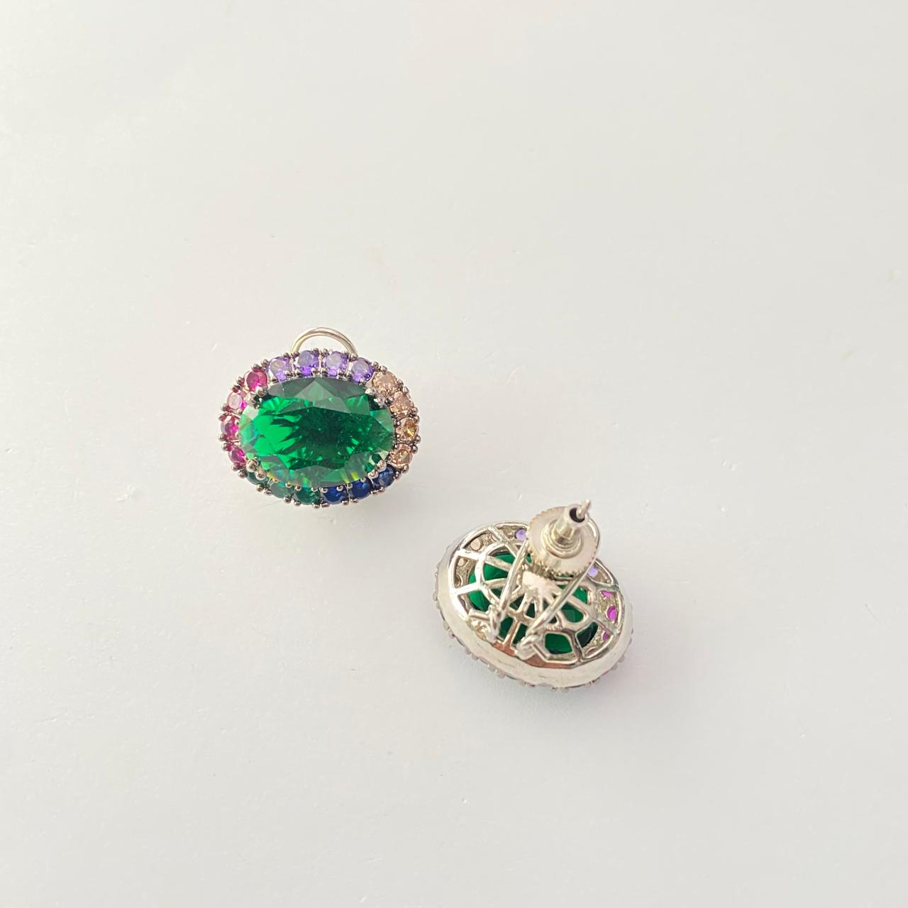 Green Stone Stud