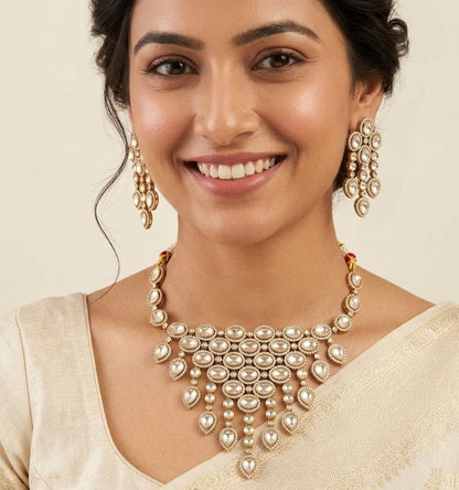 Antique Gold Kundan Choker Set