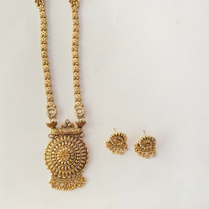 Antique Gold Long Necklace Set