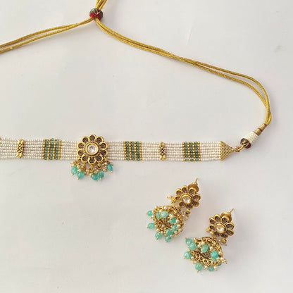Gold Plated Sleek Choker Set