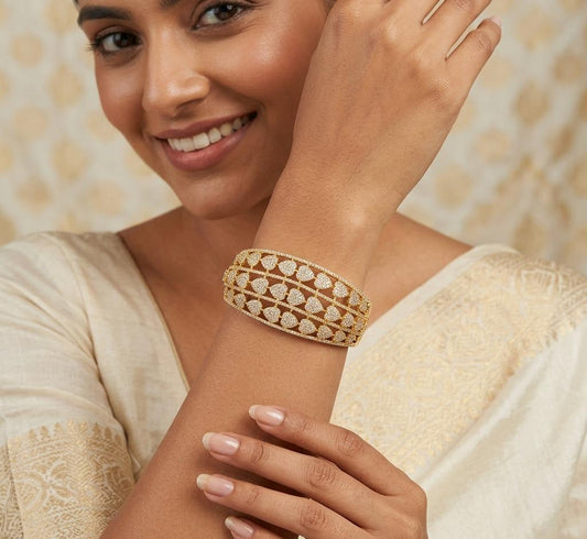 Gold Plated Stone Studding Bracelet