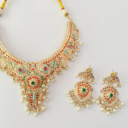 Multi Jadau Necklace Set