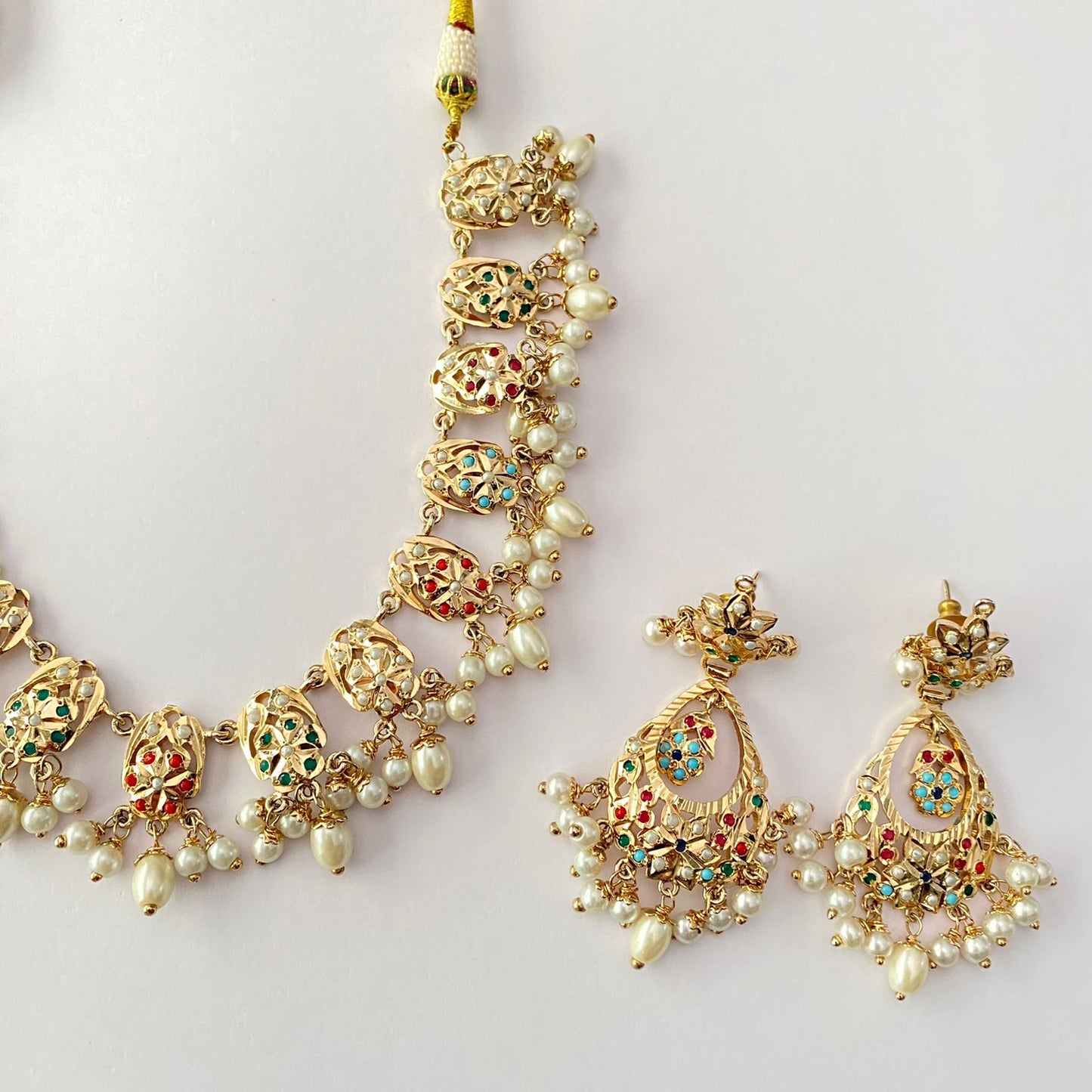 Multi Jadau Necklace Set